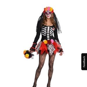 Day of the dead body suit and tutu set